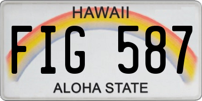 HI license plate FIG587