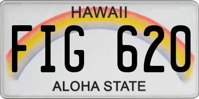 HI license plate FIG620