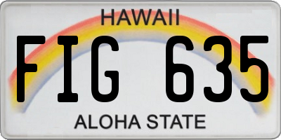 HI license plate FIG635