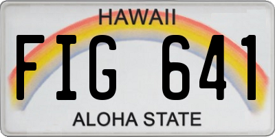 HI license plate FIG641
