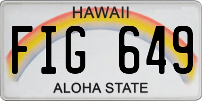 HI license plate FIG649