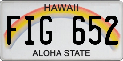 HI license plate FIG652