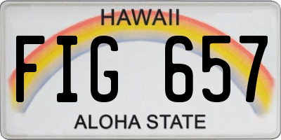 HI license plate FIG657