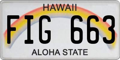 HI license plate FIG663