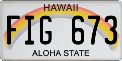 HI license plate FIG673