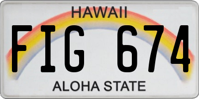 HI license plate FIG674