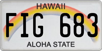 HI license plate FIG683