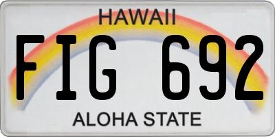 HI license plate FIG692
