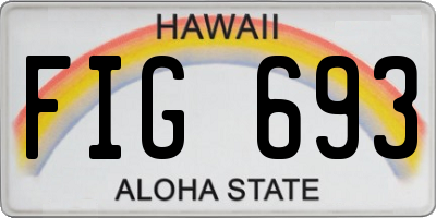 HI license plate FIG693