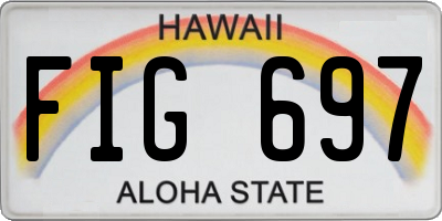 HI license plate FIG697