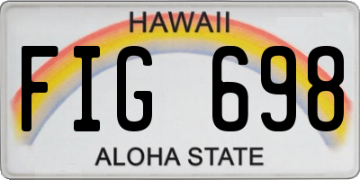 HI license plate FIG698