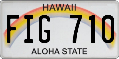 HI license plate FIG710