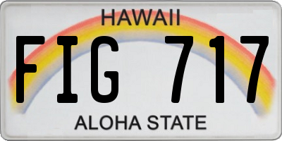 HI license plate FIG717