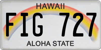 HI license plate FIG727