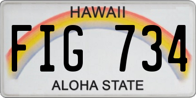 HI license plate FIG734