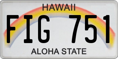 HI license plate FIG751
