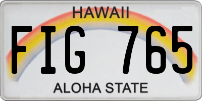 HI license plate FIG765