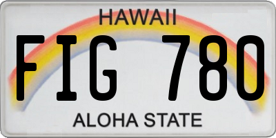 HI license plate FIG780