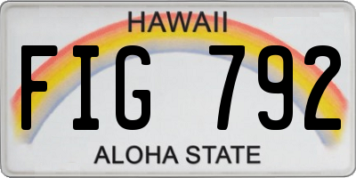 HI license plate FIG792