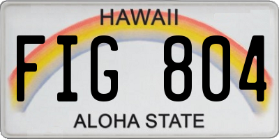 HI license plate FIG804