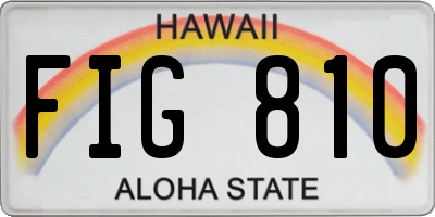 HI license plate FIG810