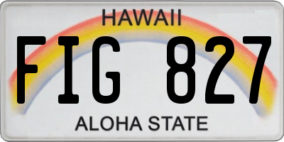 HI license plate FIG827