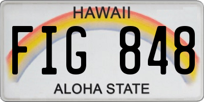 HI license plate FIG848