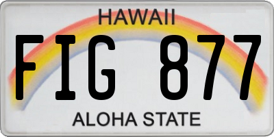 HI license plate FIG877
