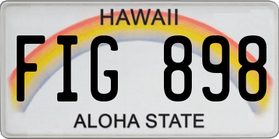 HI license plate FIG898