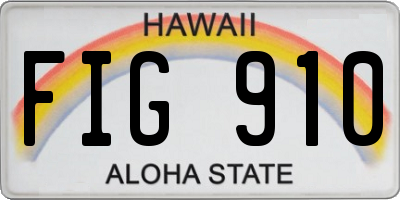 HI license plate FIG910