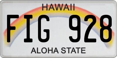 HI license plate FIG928