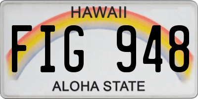 HI license plate FIG948