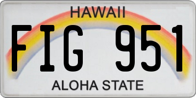 HI license plate FIG951