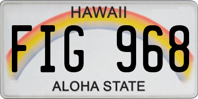 HI license plate FIG968