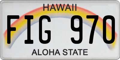 HI license plate FIG970