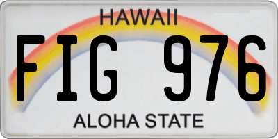 HI license plate FIG976
