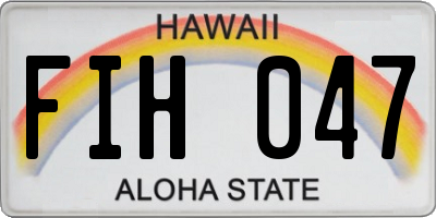 HI license plate FIH047