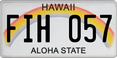 HI license plate FIH057