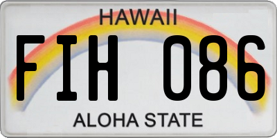 HI license plate FIH086