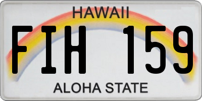 HI license plate FIH159