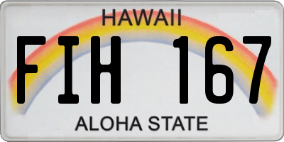 HI license plate FIH167