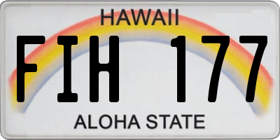 HI license plate FIH177
