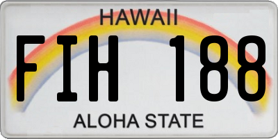 HI license plate FIH188