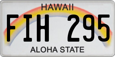 HI license plate FIH295