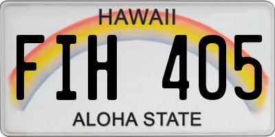 HI license plate FIH405