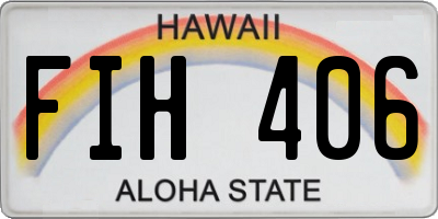 HI license plate FIH406