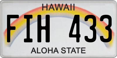 HI license plate FIH433