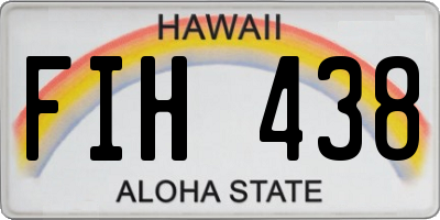 HI license plate FIH438