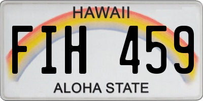 HI license plate FIH459