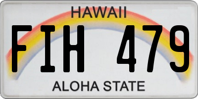 HI license plate FIH479